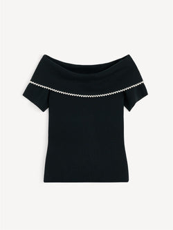 HETHA "Off Shoulder" Topp med perler