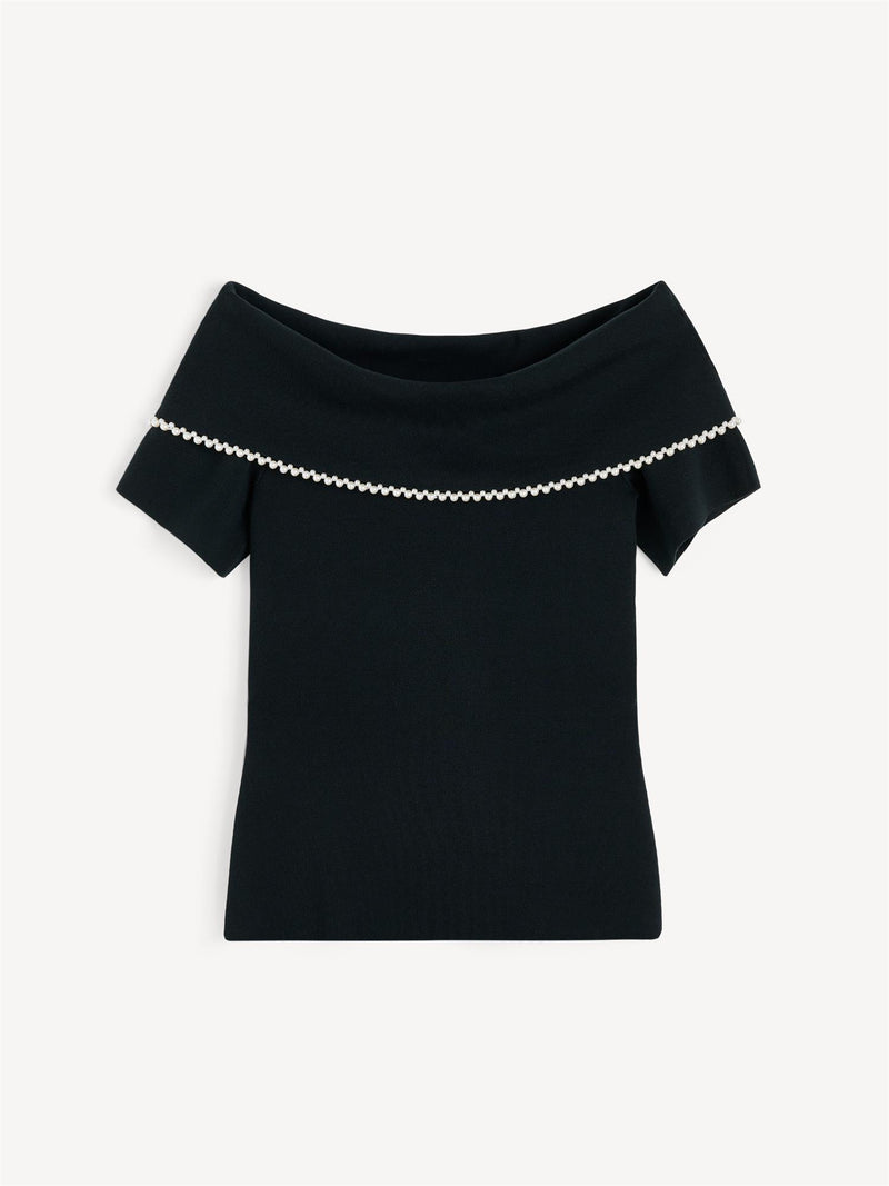 HETHA "Off Shoulder" Topp med perler