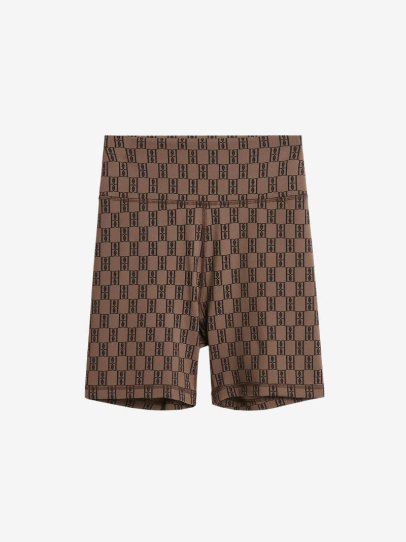 SIOLA TRENINGSSHORTS MED MONOGRAM MØNSTER Brun