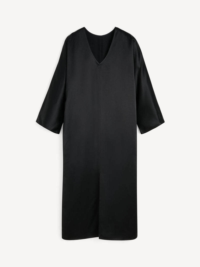 LUCINA Sateng kjole Sort