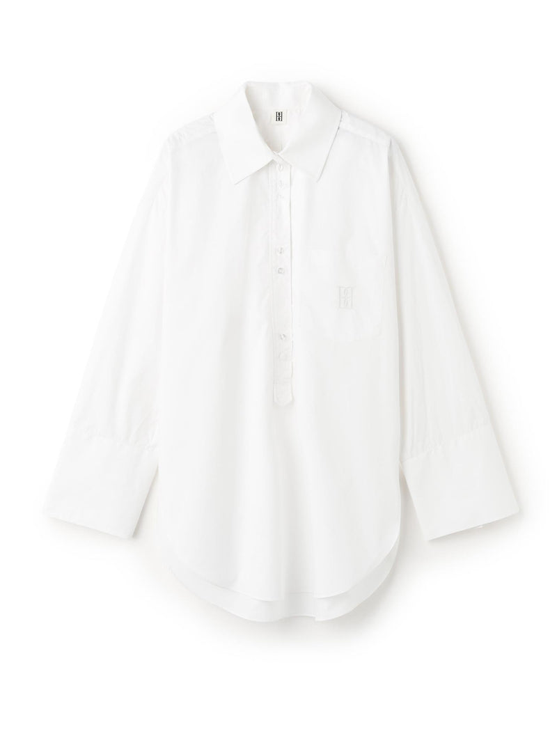 MAYE Oversized Skjorte i organisk bomull Hvit