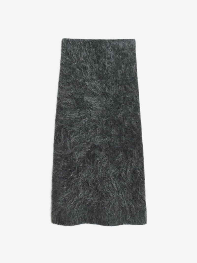 By Malene Birger, ESTILLE Fluffy Ull og Mohair skjørt (Koksgrå)