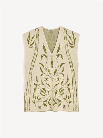 ISOLT Vest med Brodert Mønster