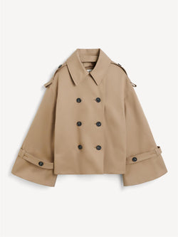 ALISANDRA Kort Trendcoat Brun