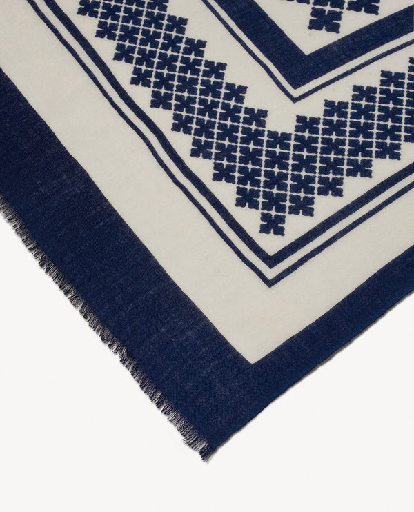 JULEE Ullskjerf Mørkeblå