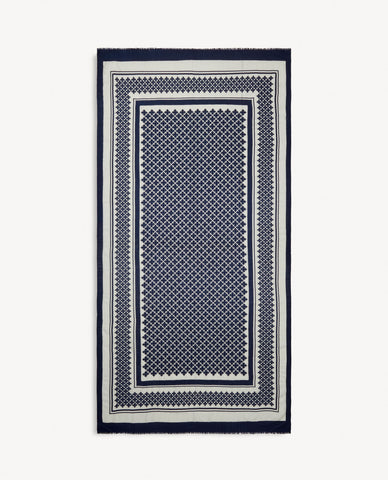 JULEE Ullskjerf Mørkeblå