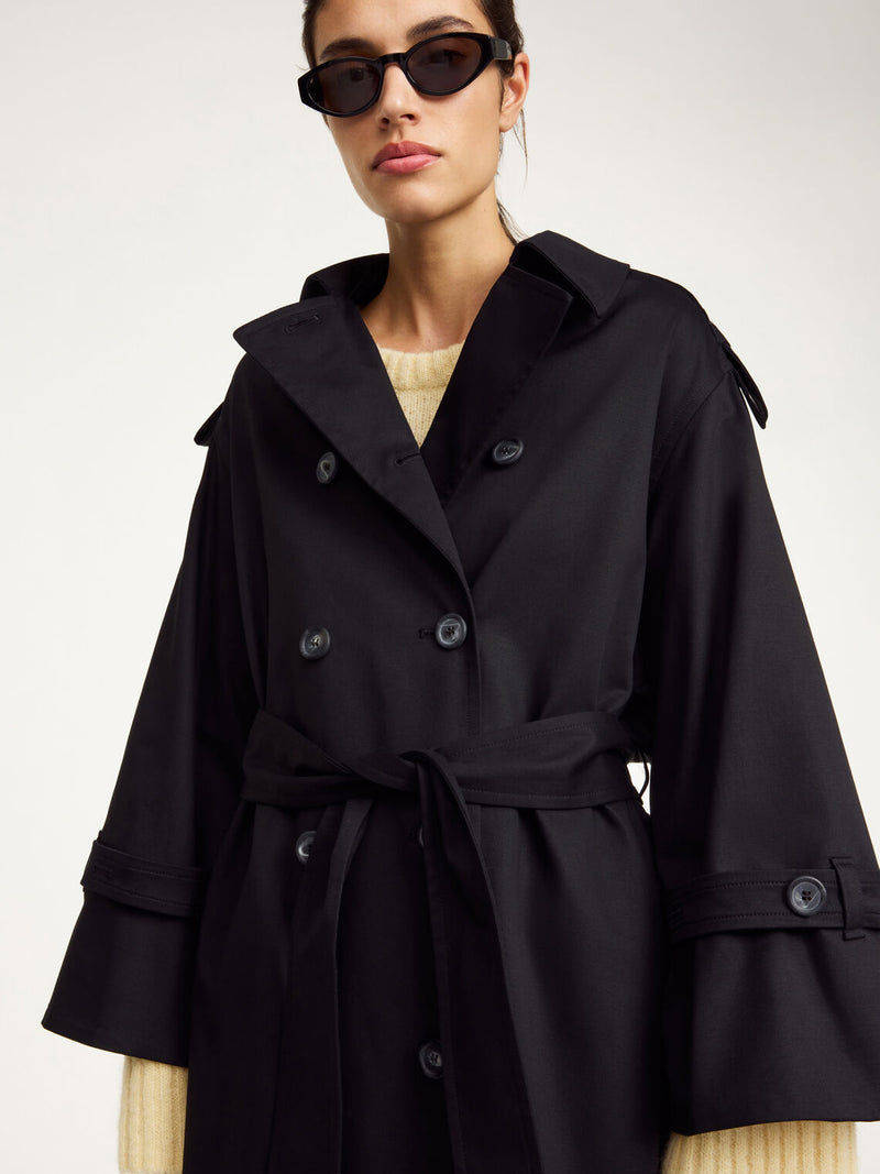 ALAYA Trench Coat Sort