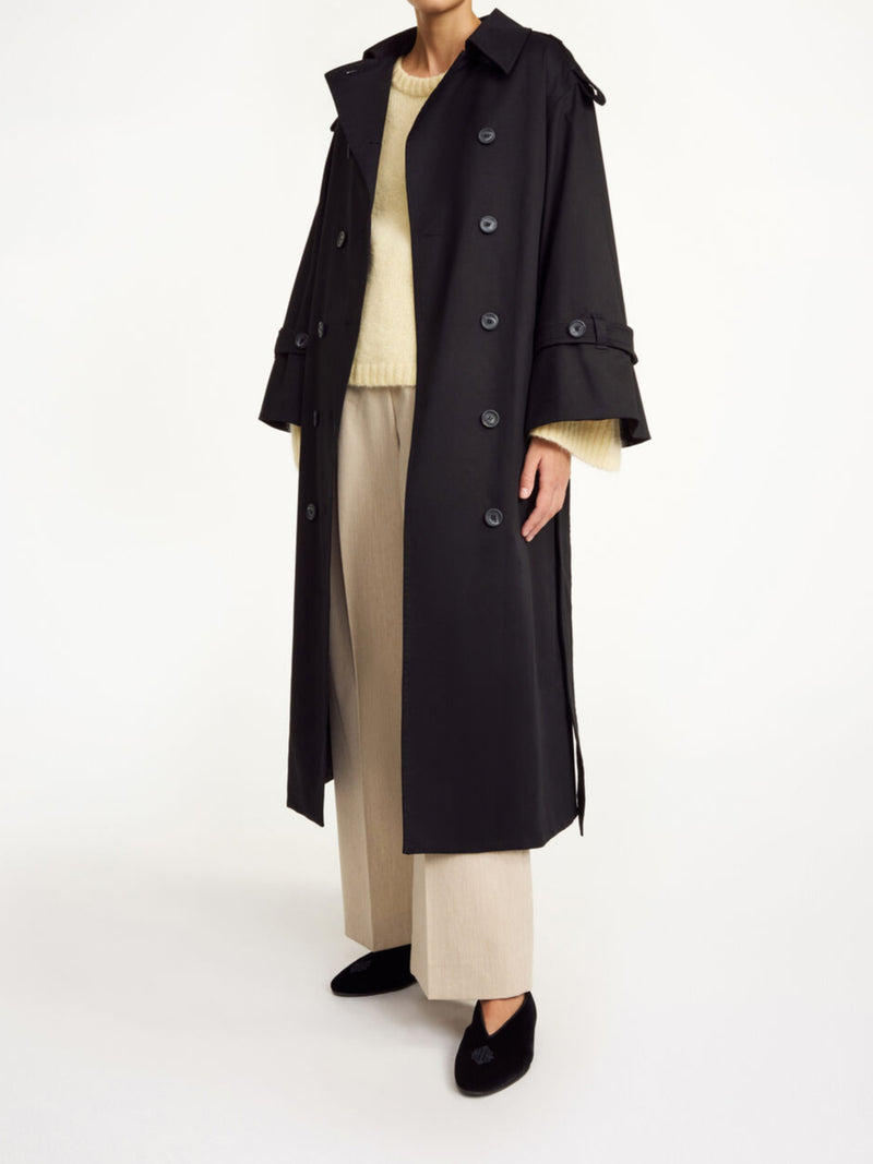 ALAYA Trench Coat Sort