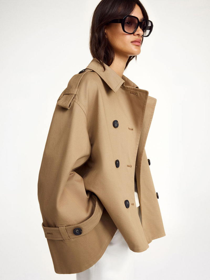 ALISANDRA Kort Trendcoat Brun