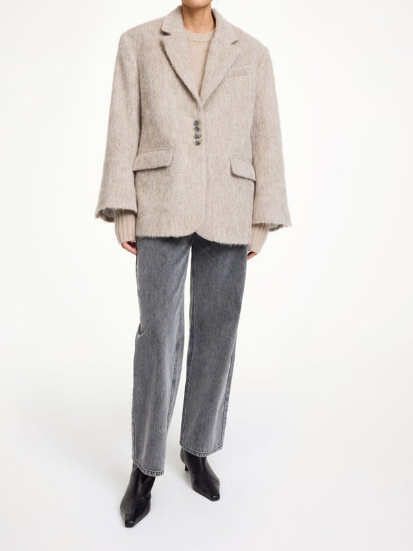 BIENA Alpakka og ull Blazer Beige