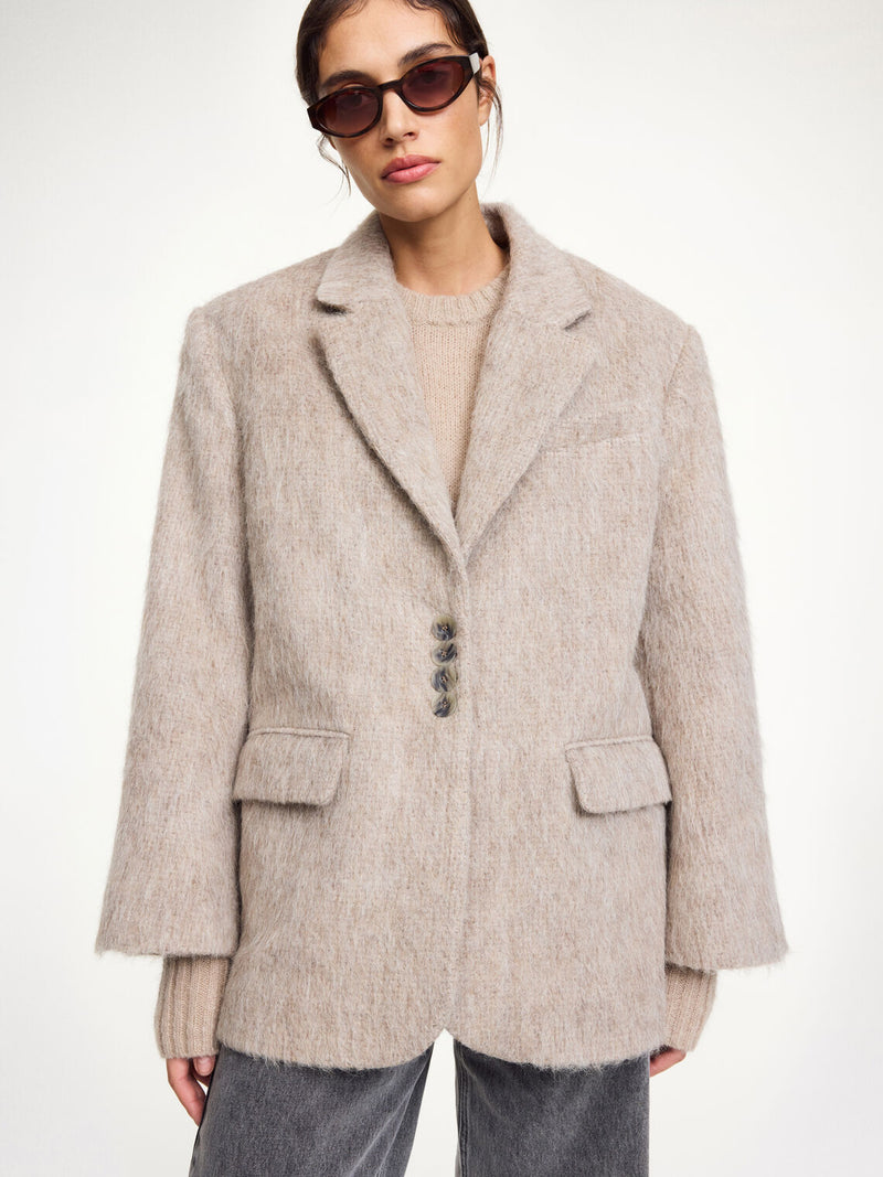 BIENA Alpakka og ull Blazer Beige