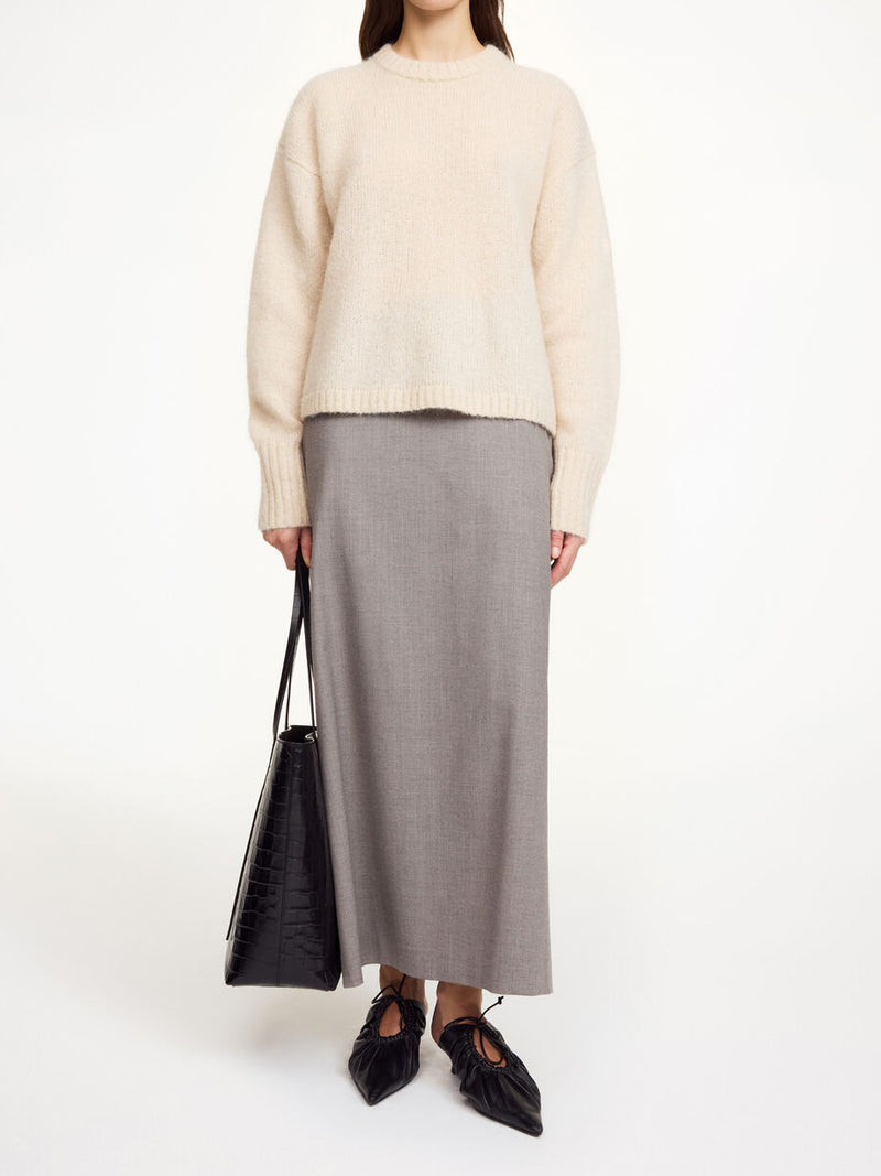 BRIE Mohair genser Kremfarget