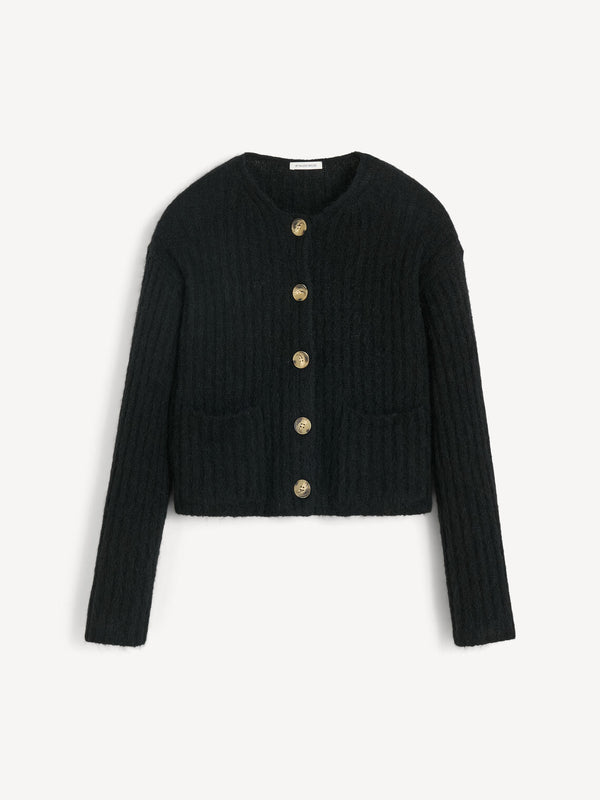 CIERROU RIB Cardigan Sort