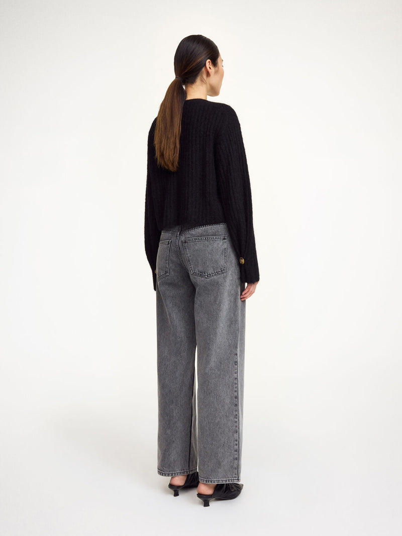 CIERROU RIB Cardigan Sort