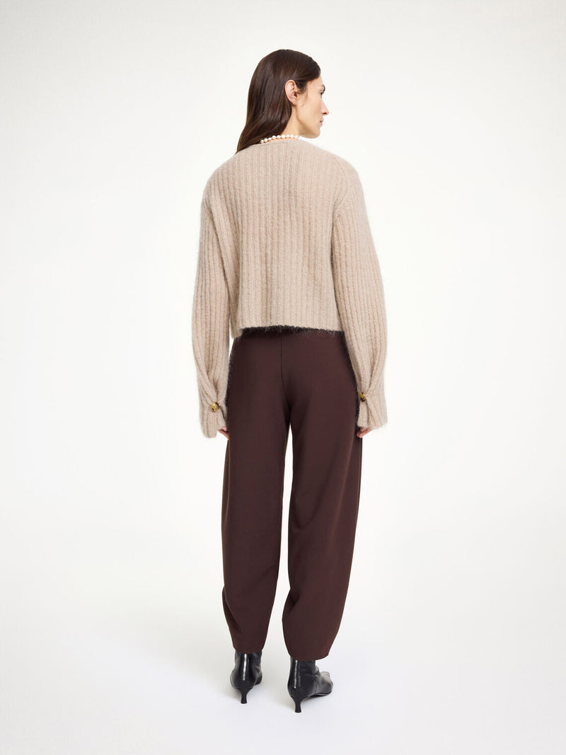 CIERROU RIB Cardigan Beige