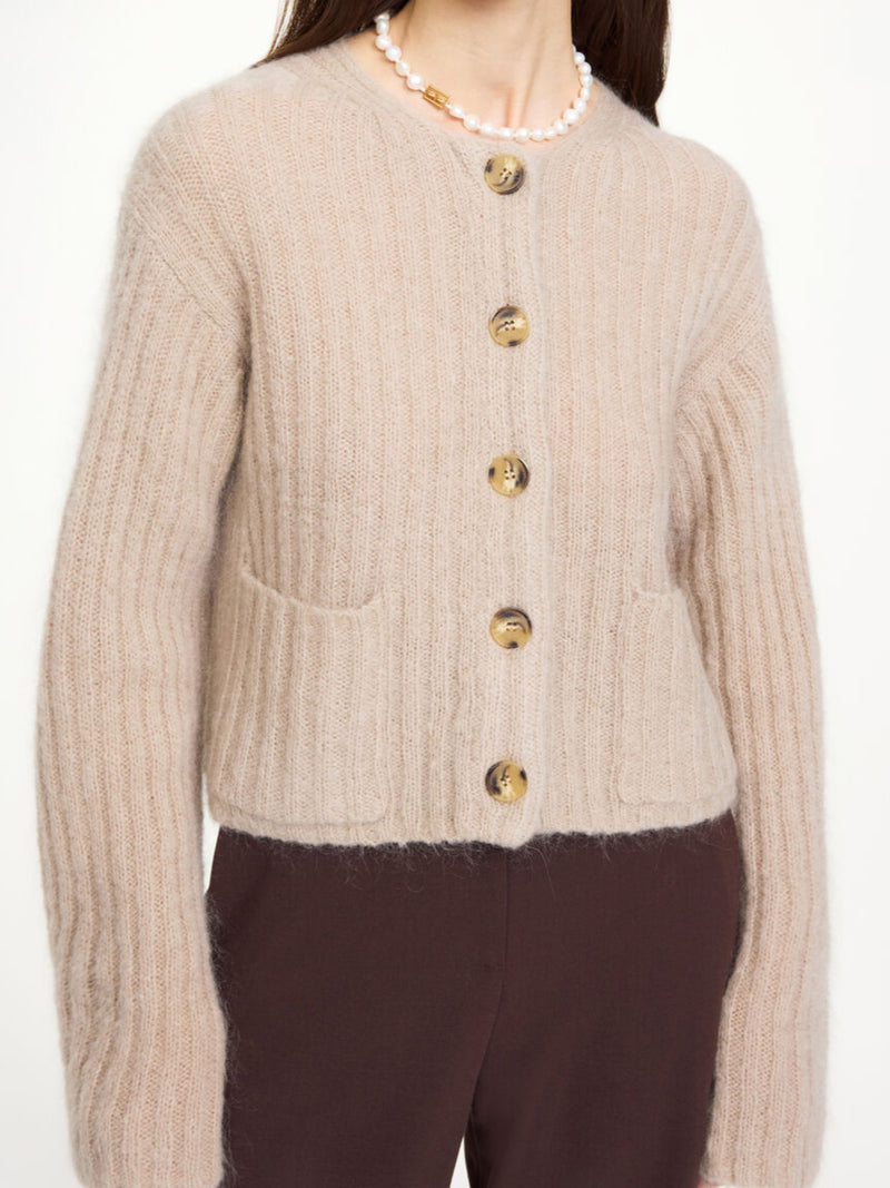 CIERROU RIB Cardigan Beige