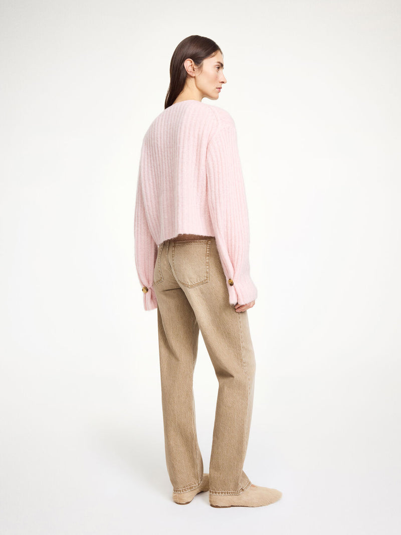 CIERROU RIB Cardigan Rosa