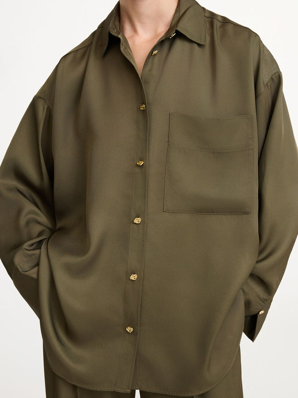 DERRIS Skjorte med lekre knapper Grønn