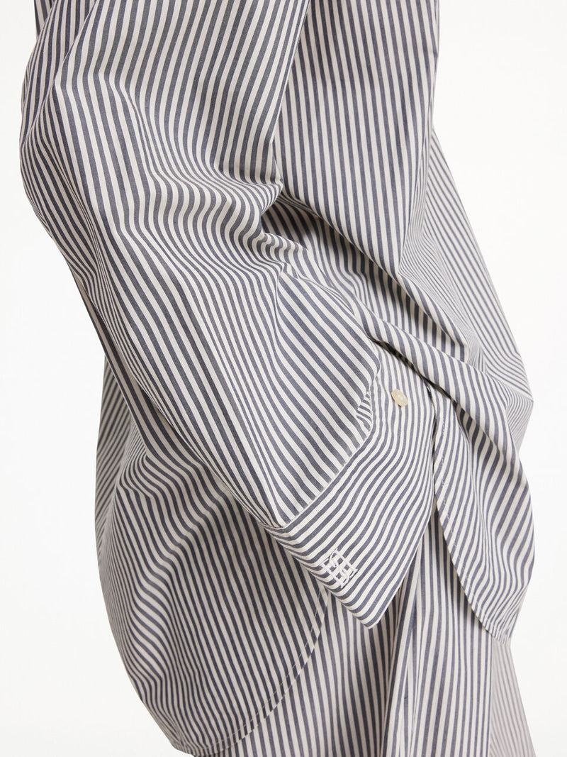DERRIS skjorte med blå/hvit Striper