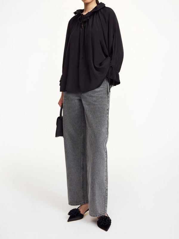 DICTE Silkebluse Sort