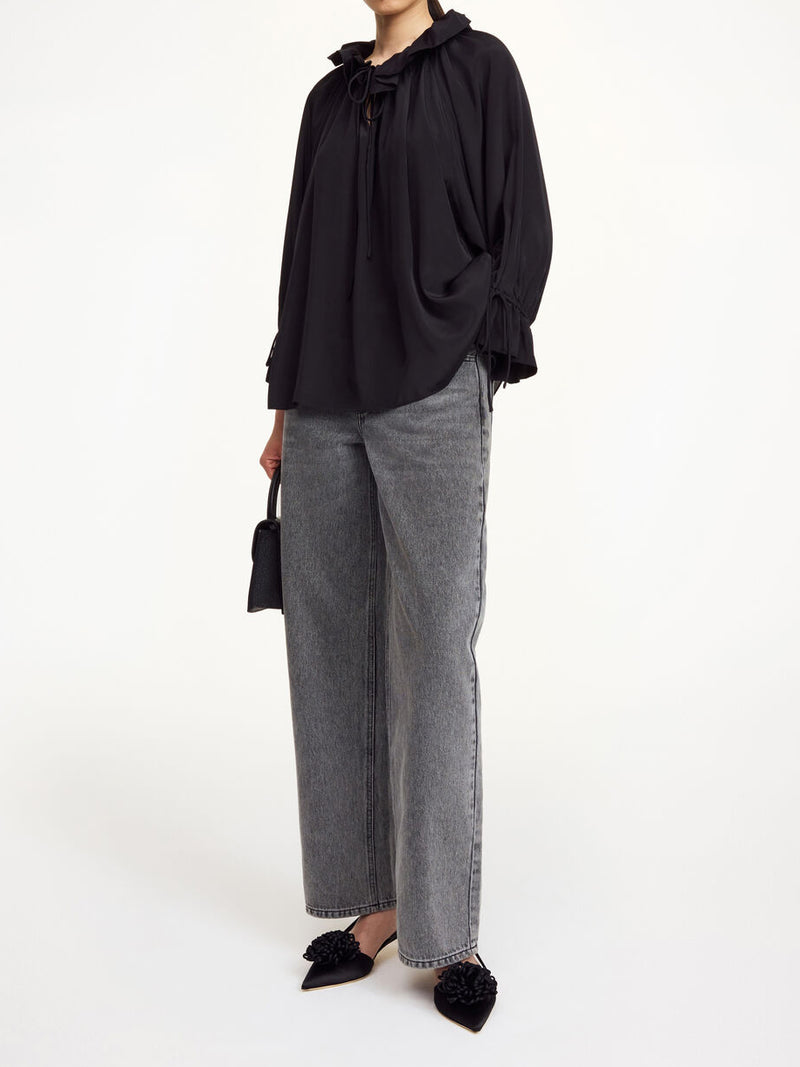 DICTE Silkebluse Sort