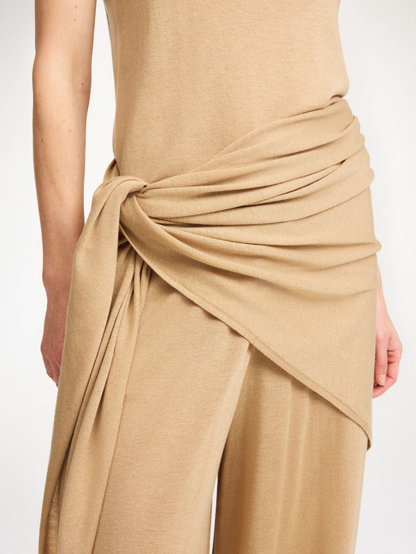 DOROTHEA Skjerf i ull og silke, Beige