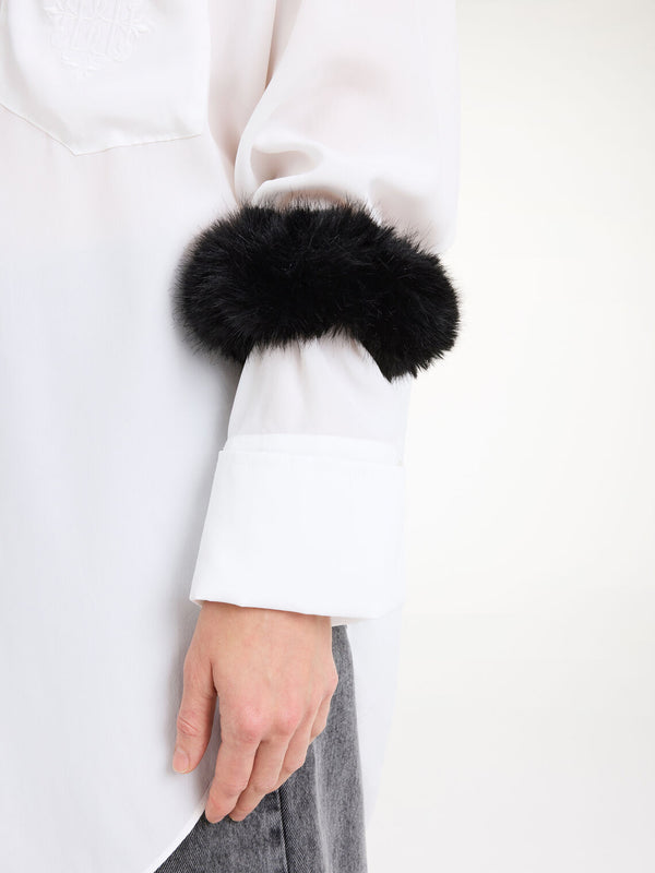 ELBIE mansjettene, faux fur, sort, by malene birger 