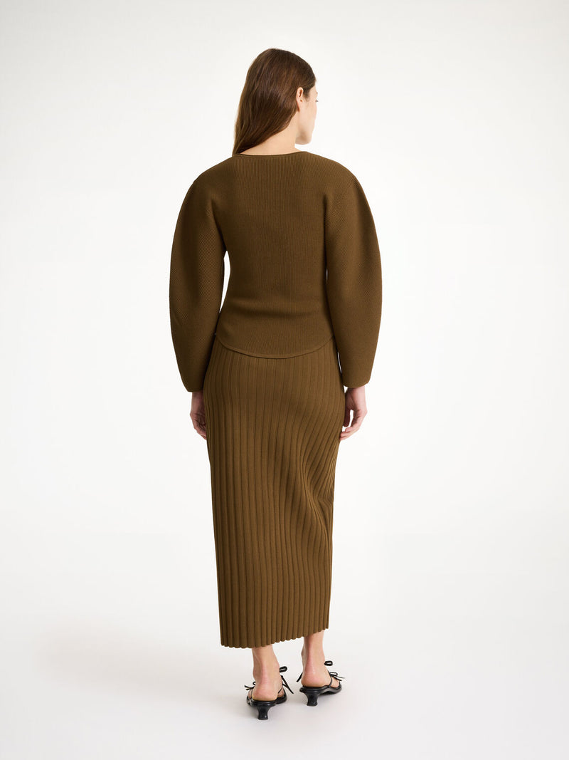 francinas, genser, viskose, polyester, brun, by malene birger