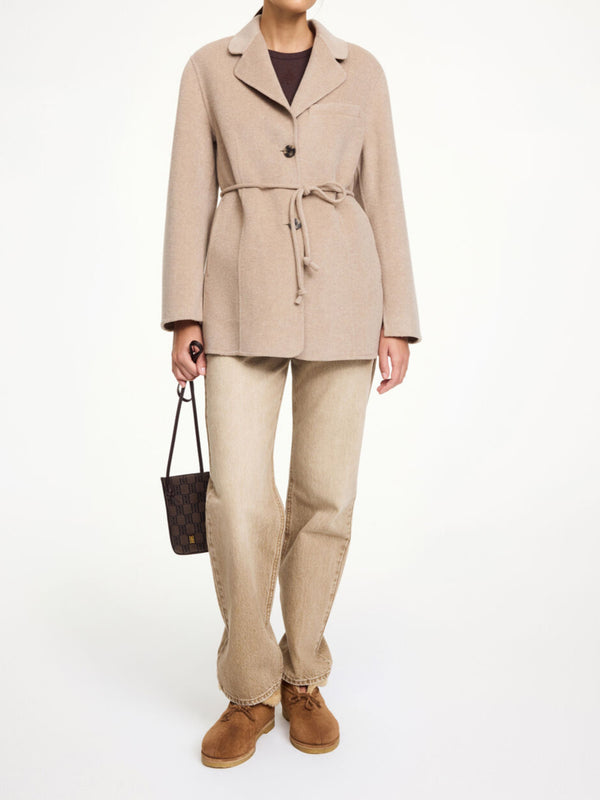 HELLEN Jakke i 100% ull Beige