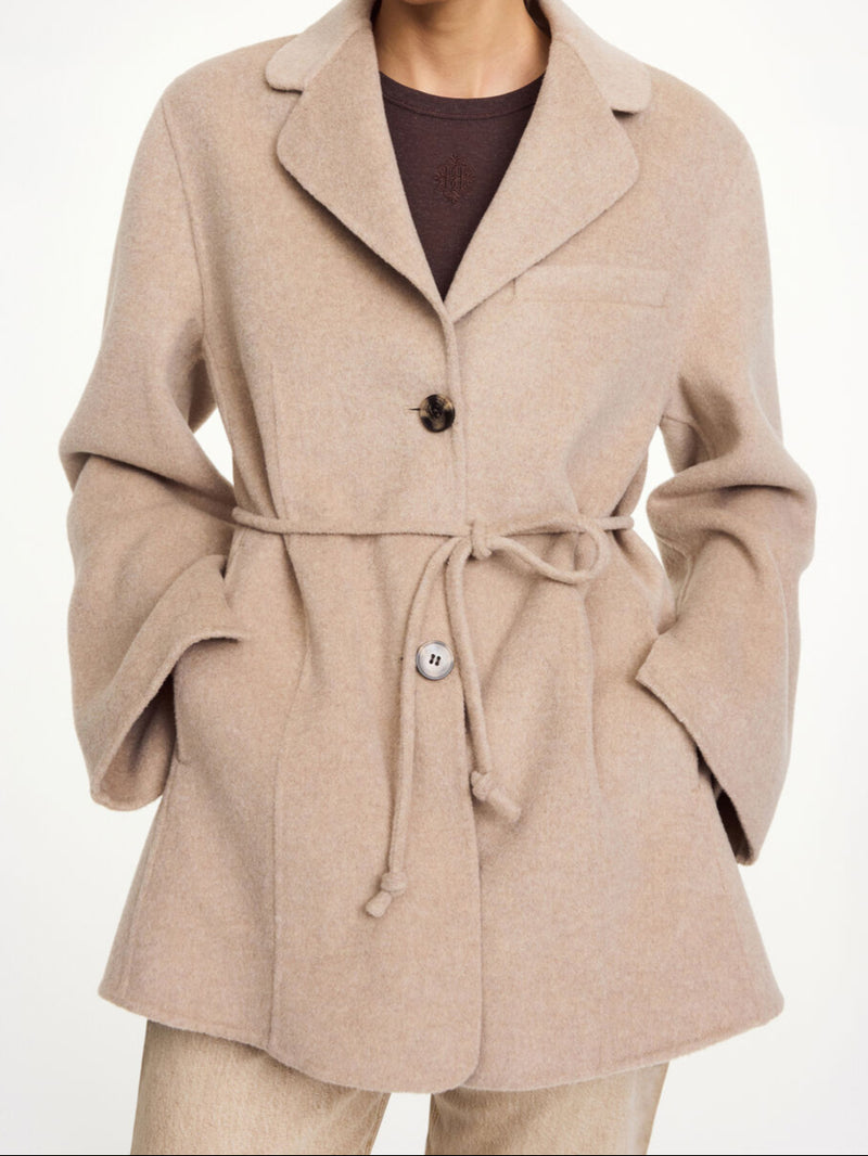 HELLEN Jakke i 100% ull Beige