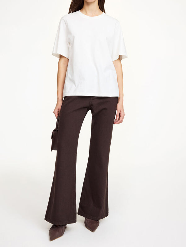 HOUSTON Jeans med utsvingte ben Mørkebrun