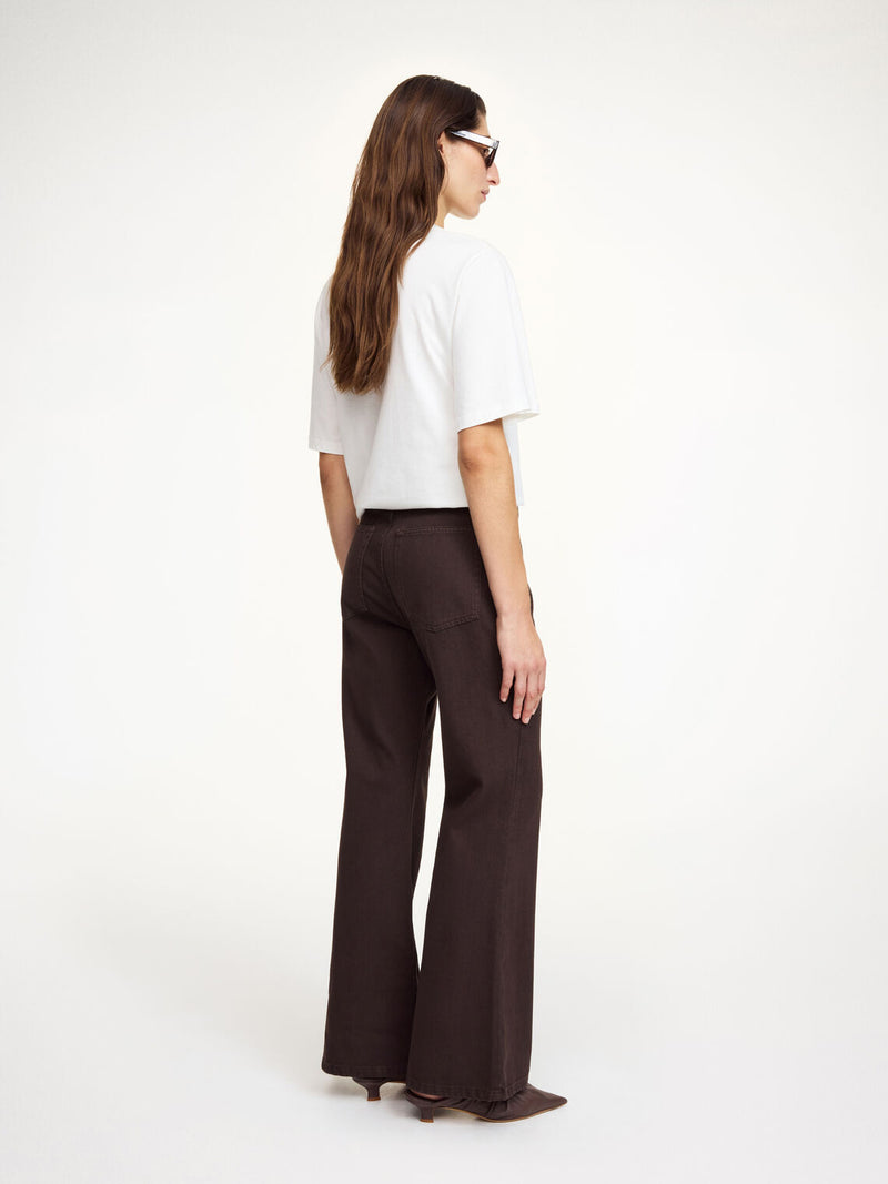 HOUSTON Jeans med utsvingte ben Mørkebrun