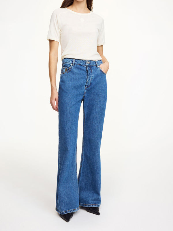 HOUSTON Jeans med utsvingte ben Denime Blå