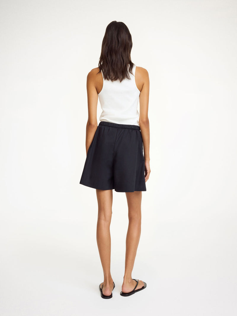 ifeion, shorts, organiskbomull, sort, by malene birger