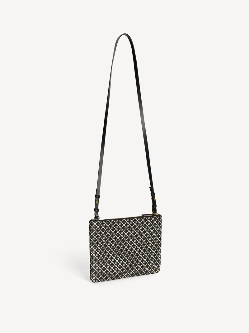 IVY PURSE i Mikroprint Sort og Hvit