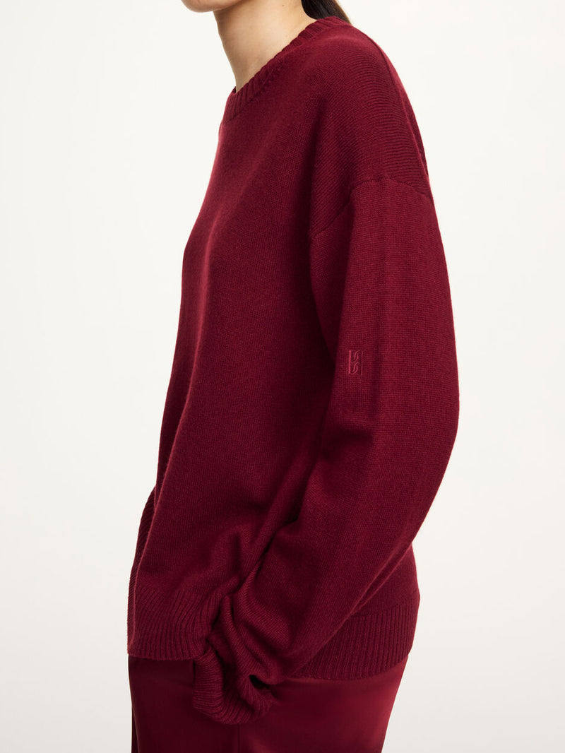 LIVANE Genser i 100% ull Burgunder