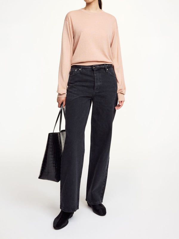 MANTEA Delikat, tynn genser Lys Rosa