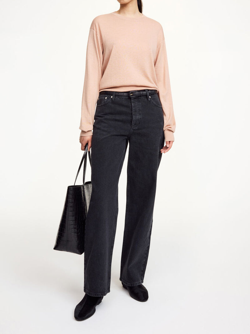 MANTEA Delikat, tynn genser Lys Rosa