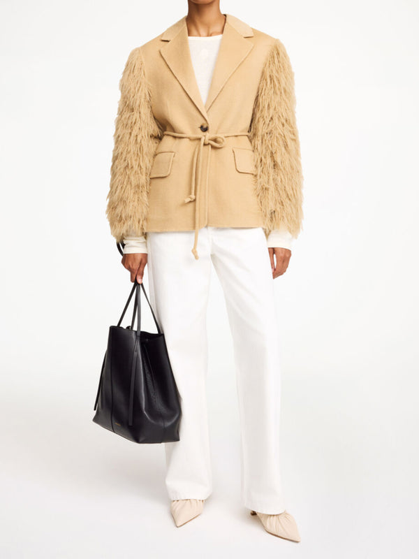 MANTEAU 100% Ull Blazer Beige