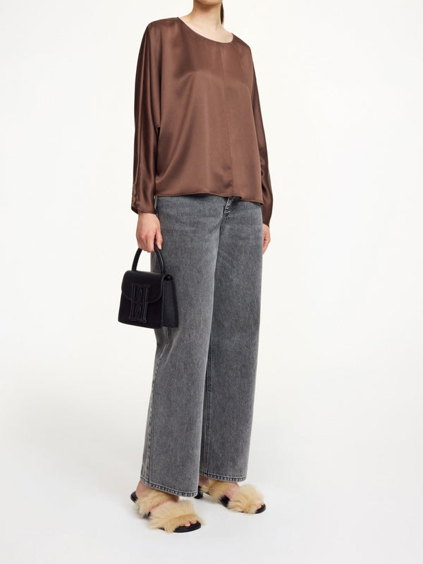 ODELLEYS Bluse Mørkebrun