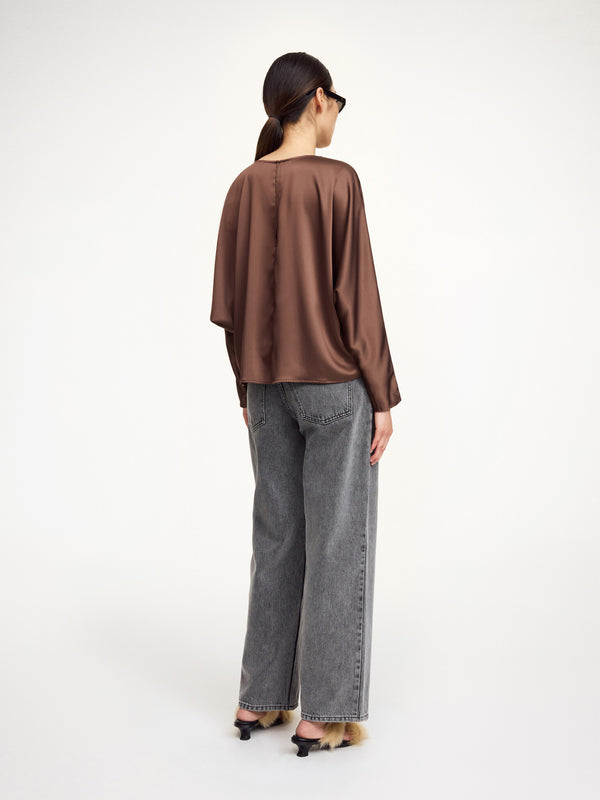 ODELLEYS Bluse Mørkebrun