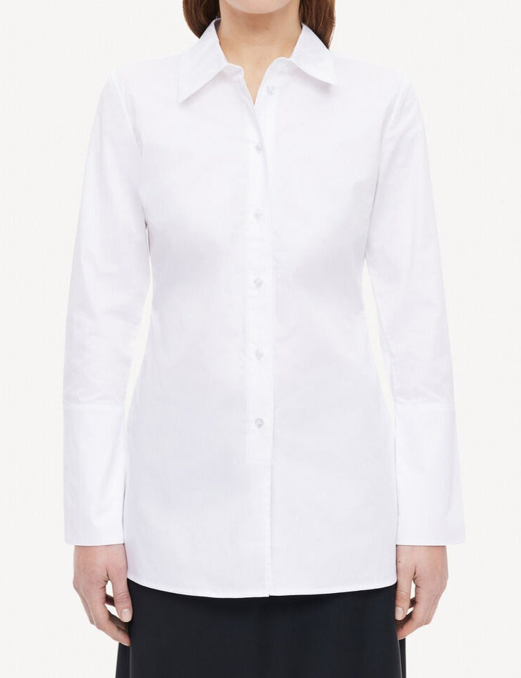 PADANO Skjorte med et nett snitt Hvit
