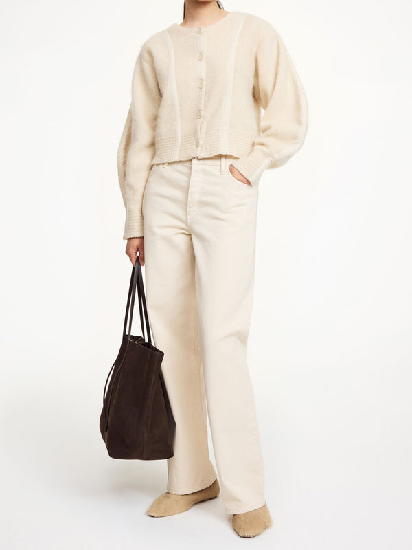 PERNILLE Cardigan Kremfarget