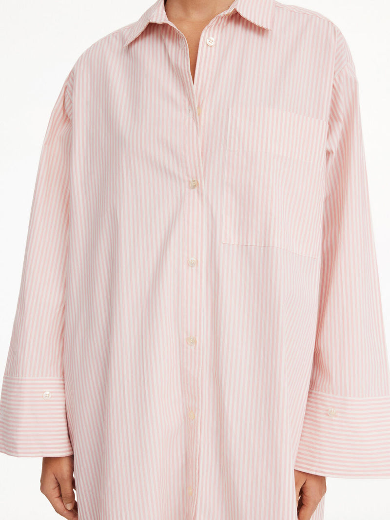PERROS Skjorte Kjole rosa/hvit Striper