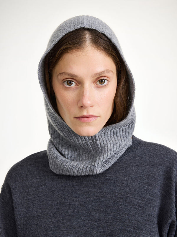 renima, balaclava, ull, yak, grå, by malene birger