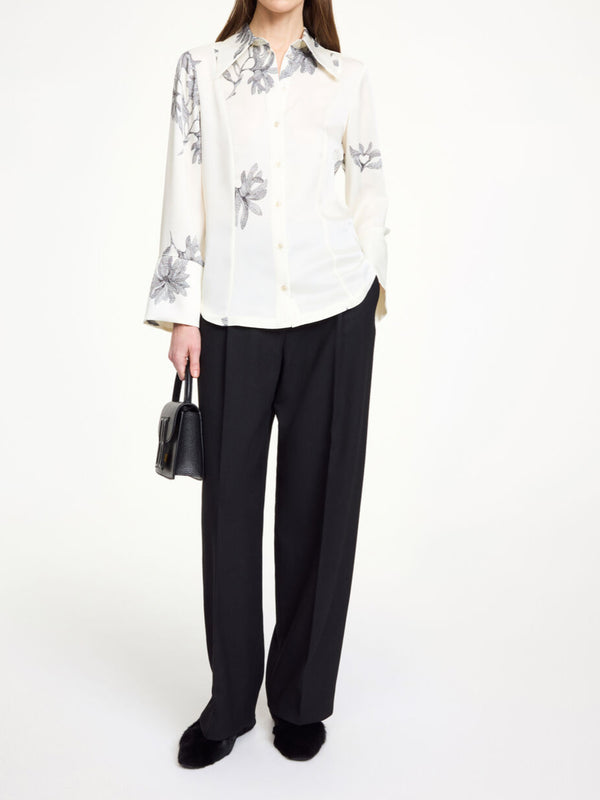 ROSIANNAS Skjorte bluse med blomster Mønster