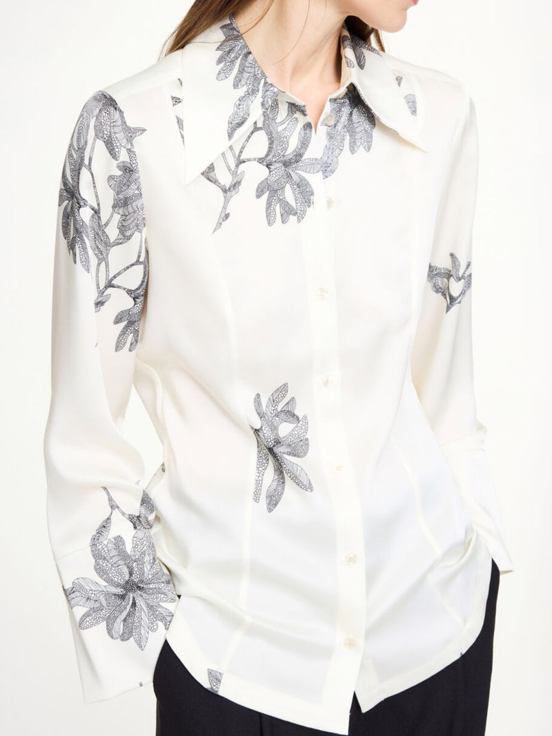 ROSIANNAS Skjorte bluse med blomster Mønster