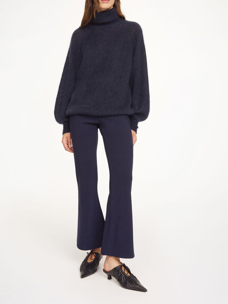 VILANNA Bukser med strikk i livet Mørkeblå