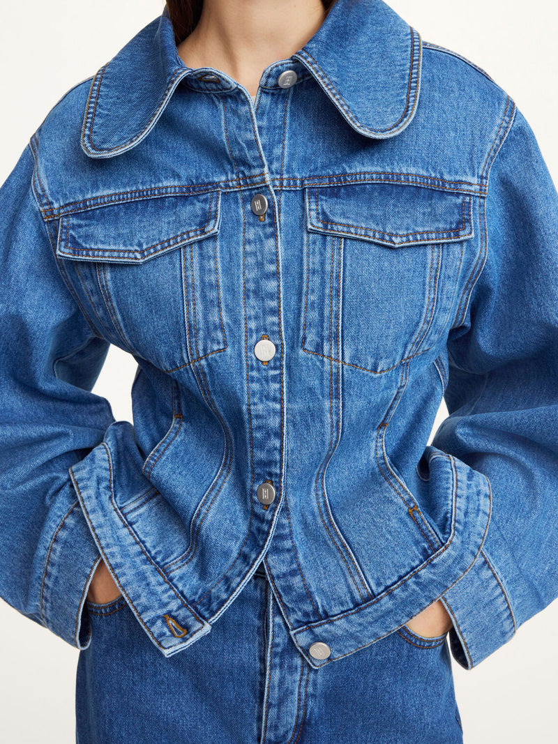 VILLIES Jeans jakke Blå