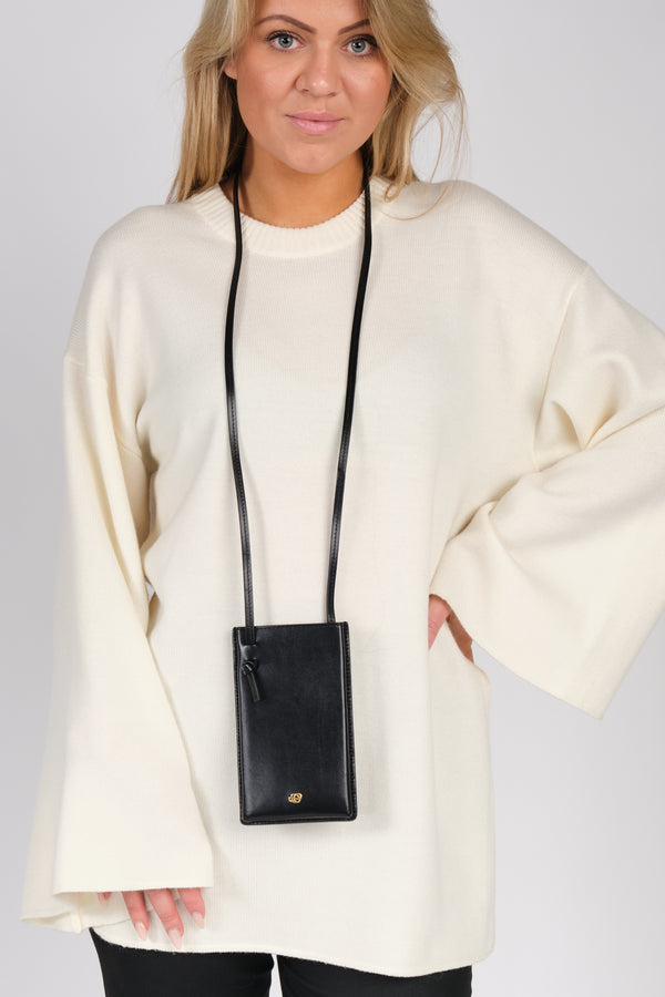 aya phone, mobilveske, Resirkulert skinn, Gummi, Andre fiber, Polyurethane, sort, by malene birger